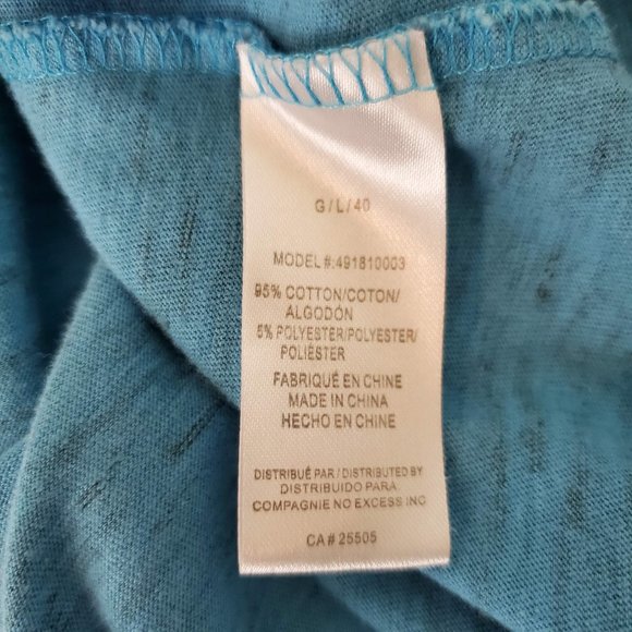 Noize Cotton T Shirt Mens Size L Heather Turquoise Short Sleeve Crew Neck - Picture 6 of 6